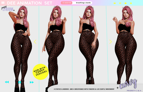 Second Life Marketplace - Lyrium. Dee Breathing & Static Animation Set